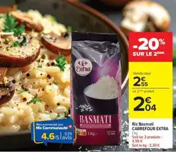 Carrefour Riz Basmati CARREFOUR EXTRA offre