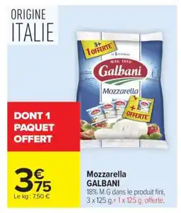Carrefour Mozzarella Galbani offre