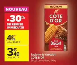 Carrefour TABLETTE DE CHOCOLAT “CÔTE D’OR” offre