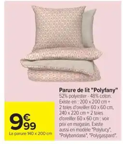 Carrefour Parure de lit Polyfany offre
