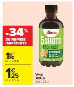 Carrefour Sirop JOKER offre