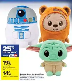 Carrefour Peluche Grogu Star Wars 35 cm offre