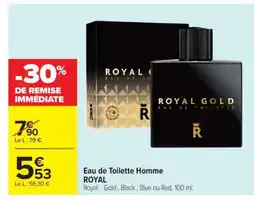Carrefour Eau de Toilette Homme ROYAL offre