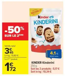 Carrefour KINDER Kinderini offre