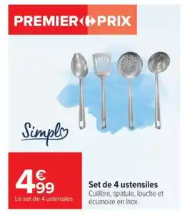 Carrefour Set de 4 ustensiles offre