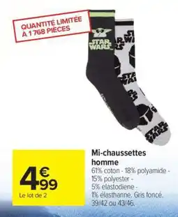 Carrefour Mi-chaussettes homme offre