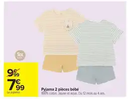 Carrefour Pyjama 2 pièces bébé offre