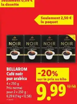 Lidl BELLAROM Café noir pur arabica offre