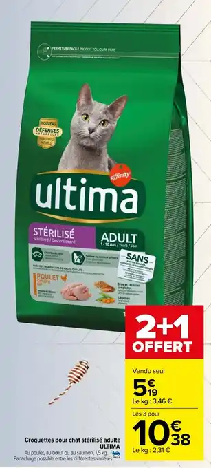 Carrefour Market Croquettes pour chat stérilisé adulte offre