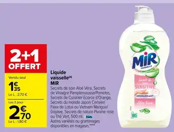 Carrefour Market Liquide vaisselle Mir offre
