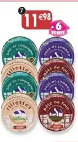 Maximo Lot de 8 boîtes 1/10 de pâté 2 campagne, 2 foie, 2 jambon, 2 rillettes offre