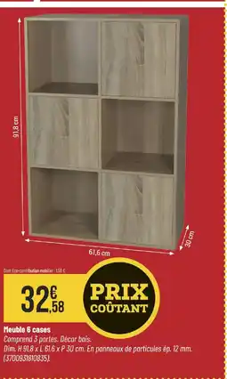 Bricorama Meuble 6 cases offre