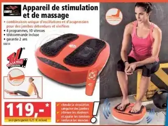 Appareil de stimulation et de massage