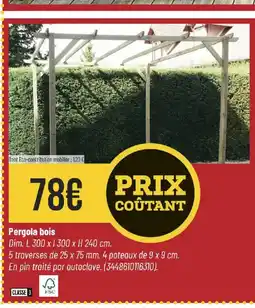 Bricorama Pergola bois offre