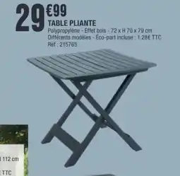 La Foir'Fouille Table pliante offre