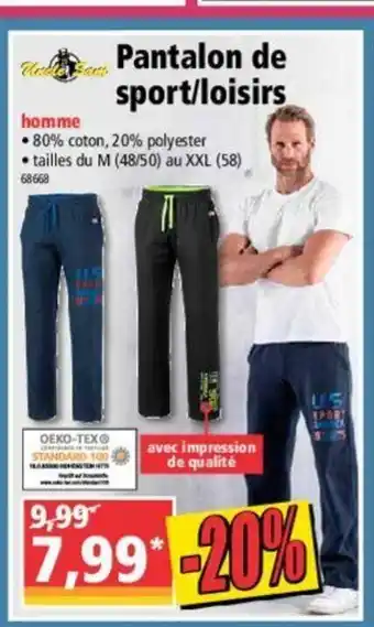 Norma Pantalon De Sport/Loisirs offre