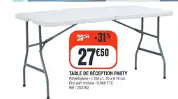 La Foir'Fouille Table de réception party offre