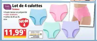 Norma Lot De 4 Culottes offre