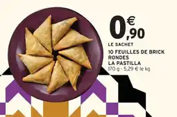 Intermarché La pastilla 10 feuilles de brick rondes offre