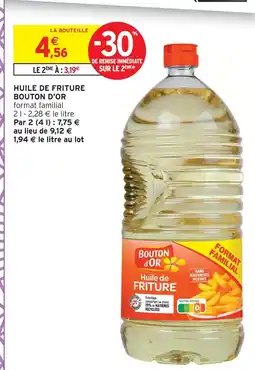 Intermarché Bouton d'or huile de friture offre