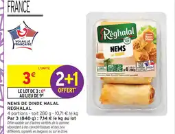 Intermarché Reghalal nems de dinde halal offre