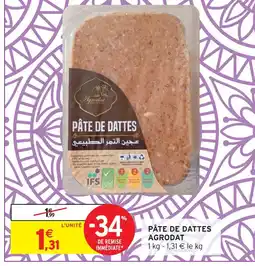 Intermarché Agrodat pâte de dattes offre