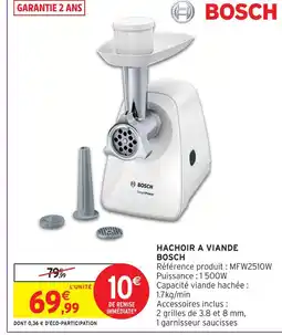 Intermarché Bosch hachoir à viande offre
