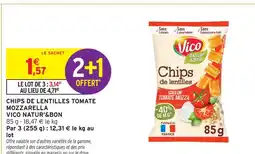 Intermarché Vico chips de lentilles saveur tomate mozza natur'&bon offre