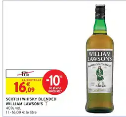 Intermarché William lawson's scotch whisky blended offre