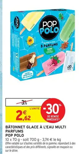 Intermarché Pop polo bâtonnet glace à l'eau multi parfums offre