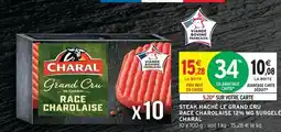 Intermarché Charal steak haché le grand cru race charolaise 12% mg surgelé offre
