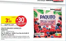 Intermarché Paquito fruits rouges surgelés offre