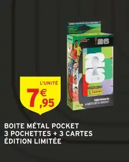 Intermarché Boîte métal pocket 3 pochettes + 3 cartes édition limitée offre