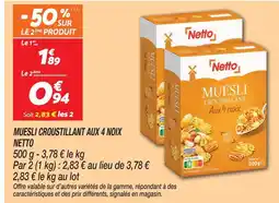 Netto Netto muesli croustillant aux 4 noix offre