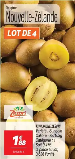 Netto Zespri kiwi jaune offre
