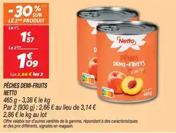 Netto Netto pêches demi-fruits offre