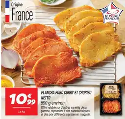 Netto Plancha porc curry et chorizo offre
