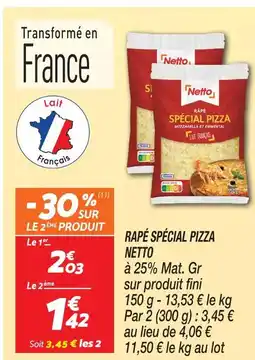 Netto Netto râpé spécial pizza offre
