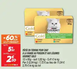 Netto Purina gourmet gold les terrines pour chat avec des légumes offre