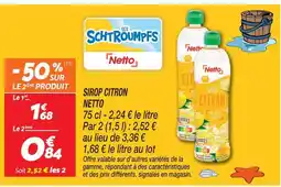 Netto Netto sirop citron offre