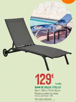 Botanic Bain de soleil stello offre