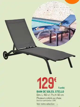 Botanic Bain de soleil stello offre