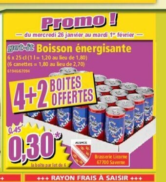 Norma boisson énergisante offre