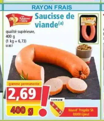 Norma Saucisse De Viande offre