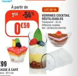 La Foir'Fouille Verrines cocktail réutilisables offre
