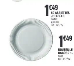 La Foir'Fouille 50 assiettes jetables offre