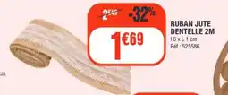 La Foir'Fouille Ruban jute dentelle 2m offre