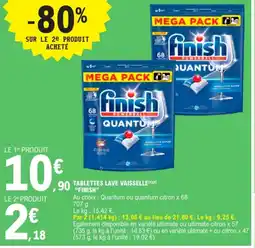 E.Leclerc FINISH Tablettes lave vaisselle offre