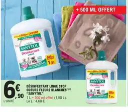 E.Leclerc SANYTOL Désinfectant linge stop odeurs fleurs blanches offre