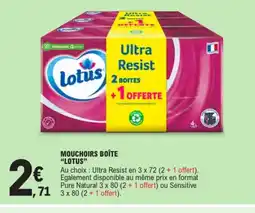 E.Leclerc LOTUS Mouchoirs boîte offre
